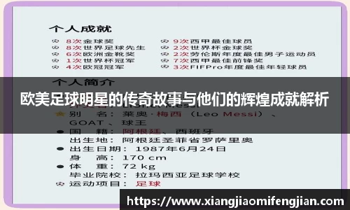 欧美足球明星的传奇故事与他们的辉煌成就解析